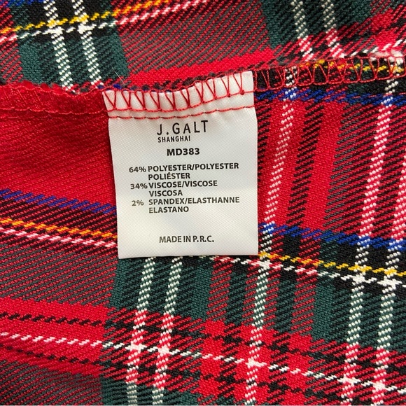 John Galt Brandy Melville Emerson Tartan Plaid Flannel Kilt Mini Buckle Skirt - Picture 9 of 12